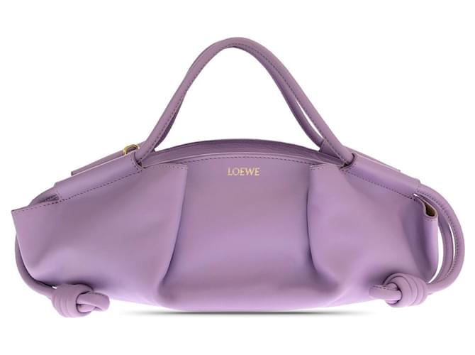 Bolso satchel Paseo pequeño de piel Loewe morado Púrpura Cuero  ref.1283675