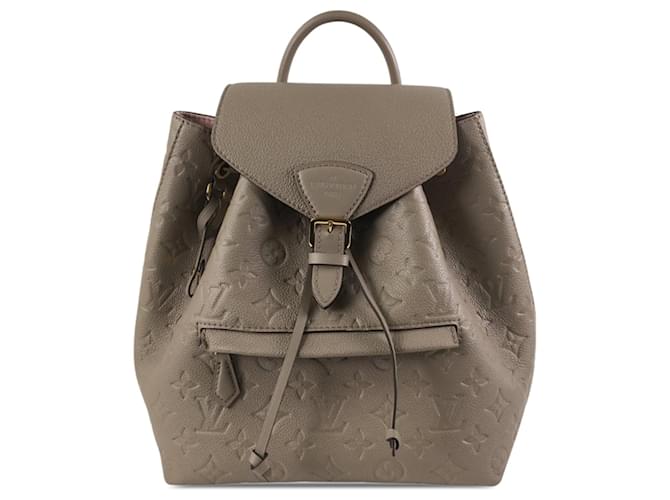 Taupe Louis Vuitton Monogram Empreinte Montsouris Backpack Leather  ref.1283680
