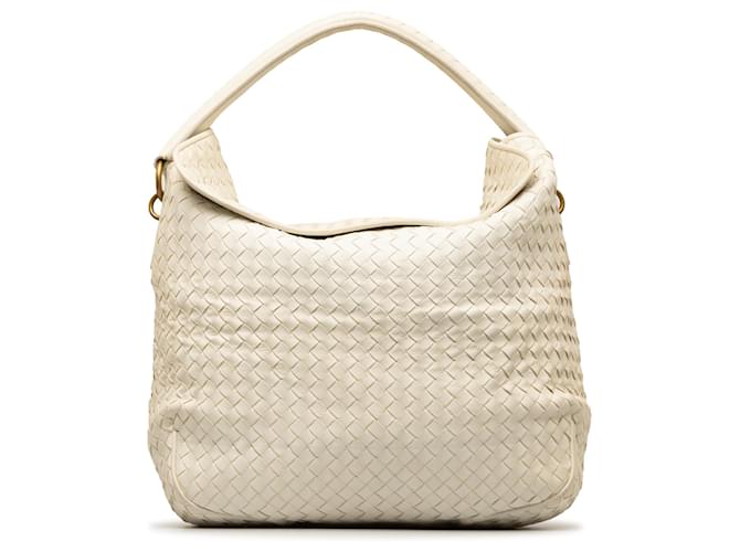 White Bottega Veneta Intrecciato Handbag Bianco Pelle  ref.1283682