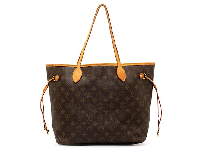 Brown Louis Vuitton Monogram Neverfull MM Tote Bag Leather  ref.1283689
