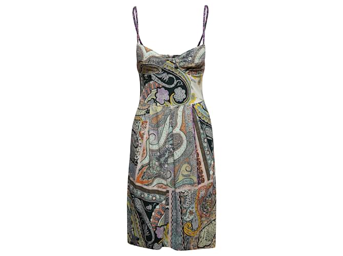Multicolor Etro Paisley Print Sleeveless Dress Size IT 42 Multiple colors Synthetic  ref.1283725