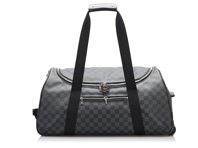 Negro Louis Vuitton Damier Grafito Neo Eole 55 Bolsa de viaje Cuero  ref.1283767