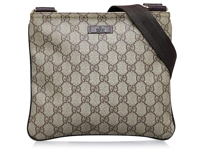 Brown Gucci GG Supreme Crossbody Bag Cloth  ref.1283769