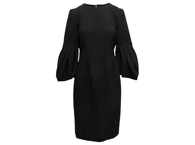 Schwarzes Kleid aus Schurwolle von Carolina Herrera, Größe US 10  ref.1283779