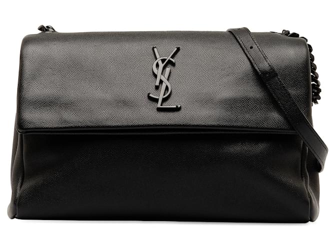 Black Saint Laurent Medium Grain De Poudre West Hollywood Crossbody Bag Leather  ref.1283787