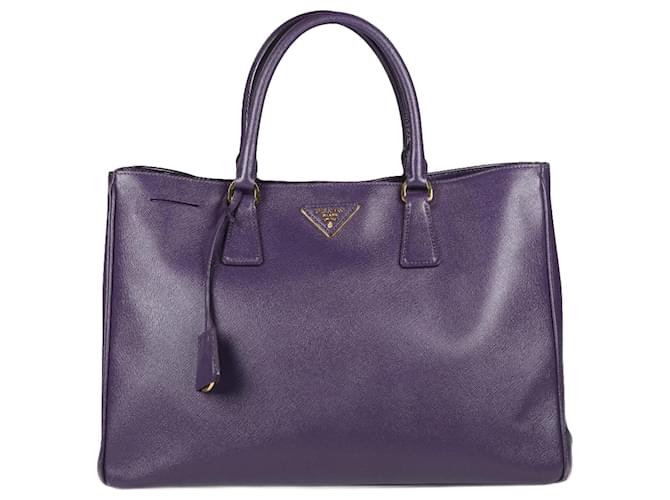 Bolso de cuero Prada Saffiano Lux Galleria en morado Púrpura  ref.1283811