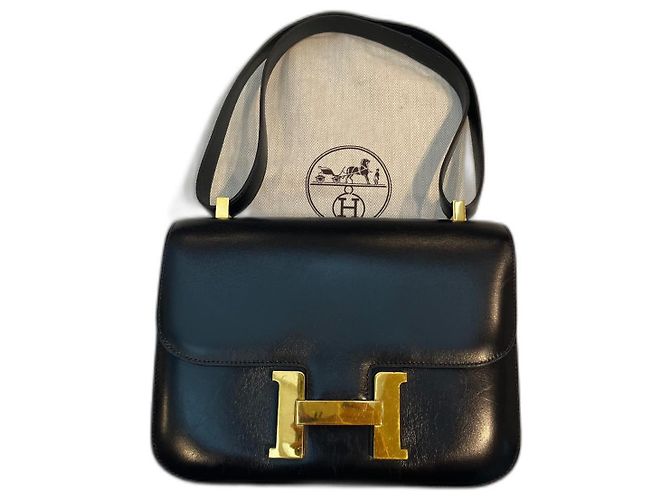Hermès Constance 23 Blu Navy Pelle Box