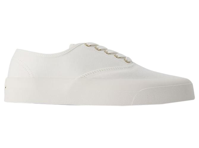 Autre Marque Lace Up Sneakers - Maison Kitsune - Cotton - White  ref.1283863