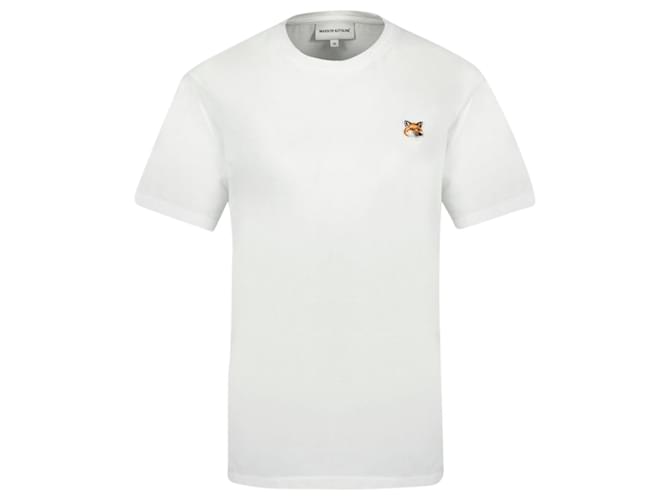 Autre Marque T-Shirt mit Fuchskopf-Patch - Maison Kitsune - Baumwolle - Weiß  ref.1283871
