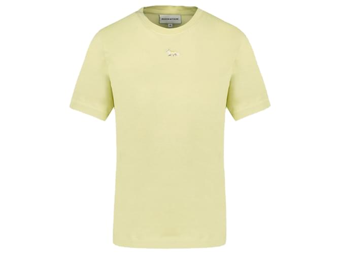 Autre Marque Baby Fox Patch T-Shirt - Maison Kitsune - Cotton - Yellow  ref.1283875