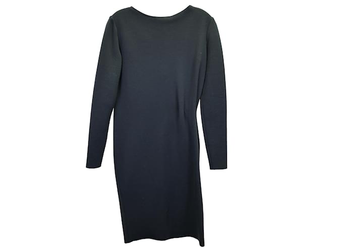 Lanvin Jersey Dress with Pin Detail in Green Wool  ref.1283888