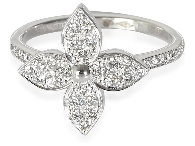 Louis Vuitton Star Blossom Ring in 18K white gold 0.3 ctw Silvery Metallic Metal  ref.1283906