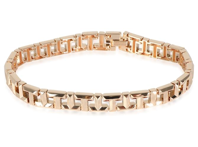 TIFFANY & CO. Pulseira Tiffany T em 18k Rose Gold Metálico Metal Ouro rosa  ref.1283907