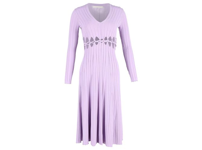 Autre Marque Abito Dion Lee Pinnacle Braid in viscosa viola