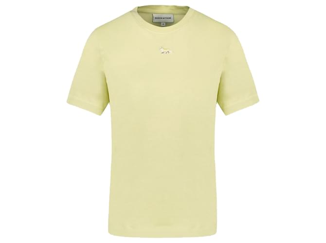 Autre Marque Camiseta Baby Fox Patch - Maison Kitsune - Algodão - Amarelo  ref.1283938