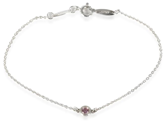 TIFFANY & CO. Elsa Peretti Sapphire Bracelet in  Sterling Silver Pink Silvery Metallic Metal  ref.1283940