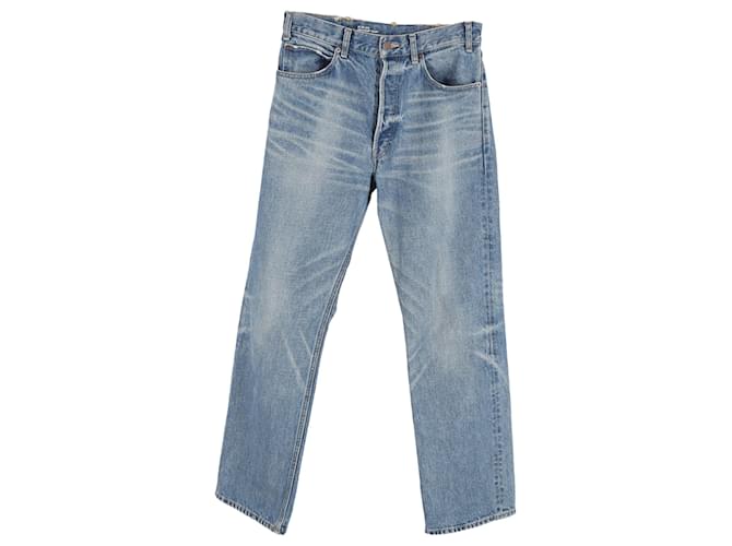Céline Celine Straight Leg Jeans in Light Blue Cotton  ref.1283945