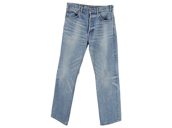 Céline Vaqueros Celine de pernera recta en algodón azul claro