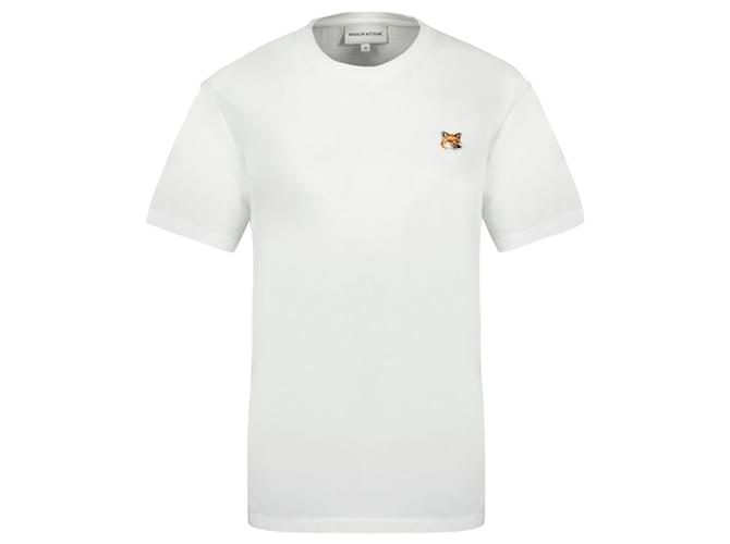 Autre Marque Fox Head Patch T-Shirt - Maison Kitsune - Cotton - White  ref.1283952