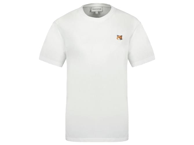 Autre Marque Camiseta con parche Fox Head - Maison Kitsune - Algodón - Blanco  ref.1283955