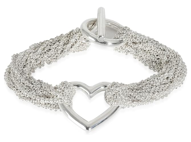 TIFFANY & CO. Multi-Strand Heart Bracelet in  Sterling Silver Silvery Metallic Metal  ref.1283987