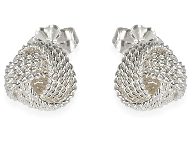 TIFFANY & CO. Twist Knot Stud Earring in Sterling Silver Silvery Metallic Metal  ref.1283989