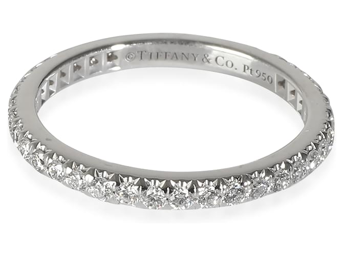 Tiffany & Co TIFFANY Y COMPAÑIA. Banda Soleste en Platino Plata Metálico Metal  ref.1283992