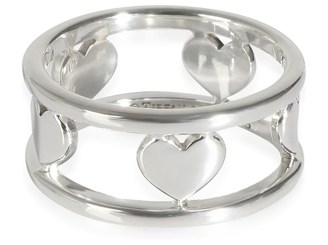 TIFFANY & CO. Anel de coração recortado em prata esterlina Metálico Metal  ref.1283993