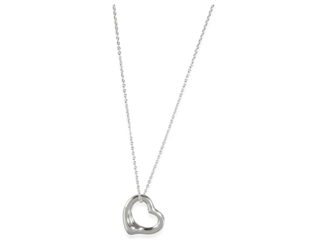 TIFFANY & CO. Elsa Peretti Open Heart Pendant in Sterling Silver Silvery Metallic Metal  ref.1283998