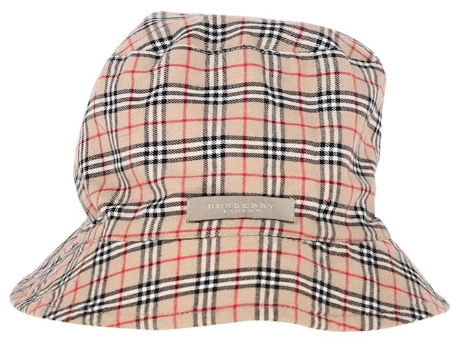 Burberry Reversible Bucket Hat in Beige Cotton  ref.1284005