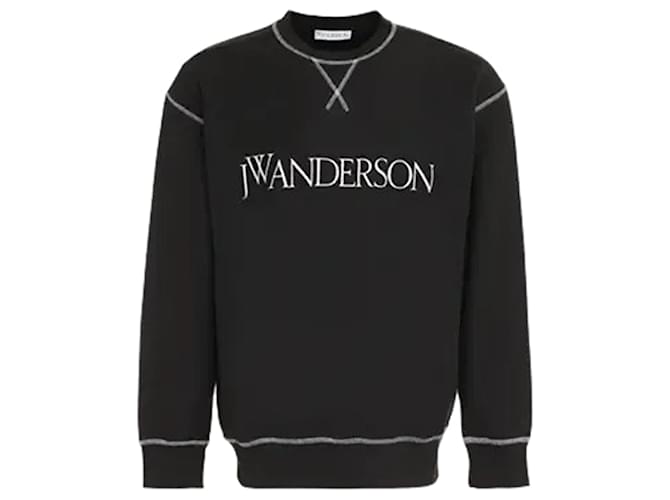 JW Anderson Inside Out Kontrast-Sweatshirt Schwarz Baumwolle  ref.1284012