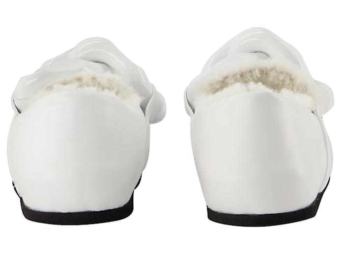 JW Anderson Chain Loafers Close Back in White Leather  ref.1284051