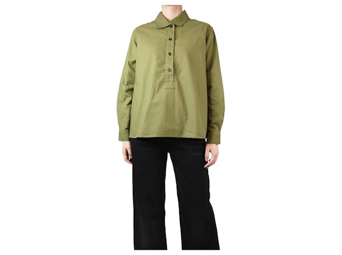 Autre Marque Green cotton oversized shirt - size S  ref.1284074