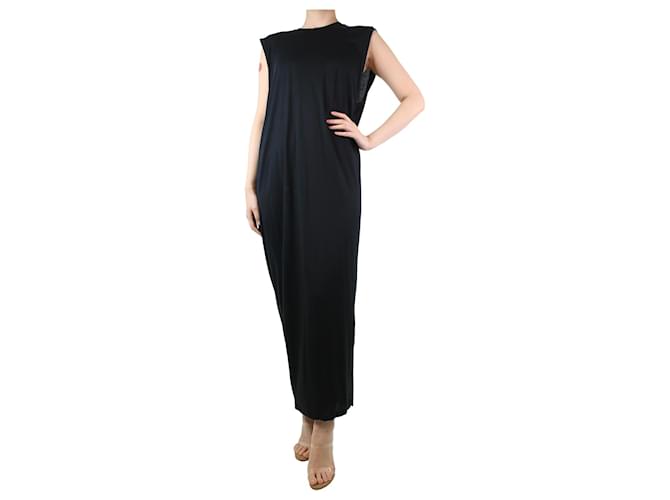 Acne Black short-sleeved maxi dress - size L Viscose  ref.1284081