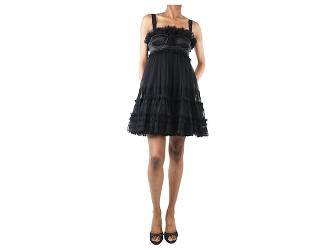 Burberry Black tulle corset mini dress - size UK 6 Polyamide  ref.1284083