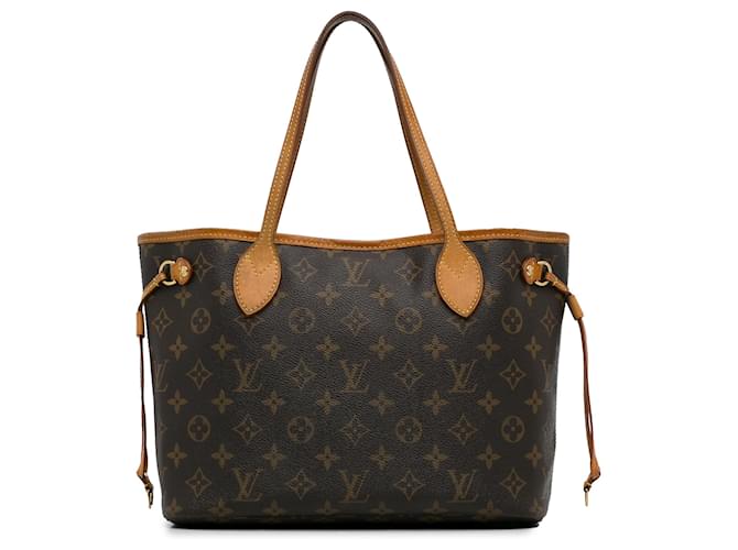 Louis Vuitton Brown Monogram Neverfull PM Leather Cloth  ref.1284131