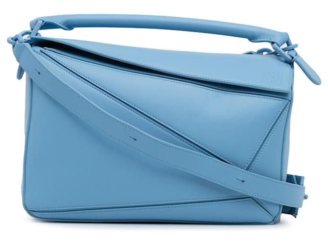 Loewe Blue Medium Puzzle Bag Leather Pony-style calfskin  ref.1284145