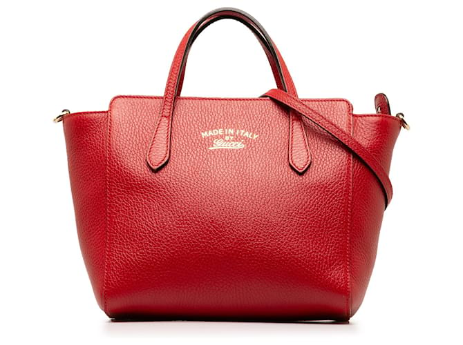 Gucci Red Mini Swing Satchel Leather Pony-style calfskin  ref.1284150