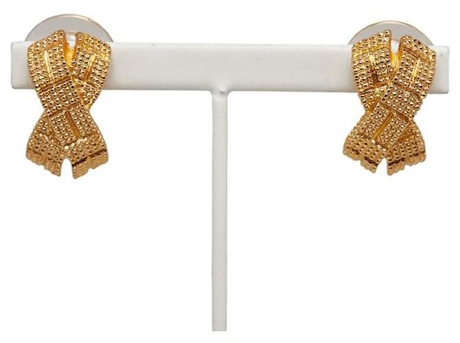 Dior Crossed Stud Earrings Metal  ref.1284237