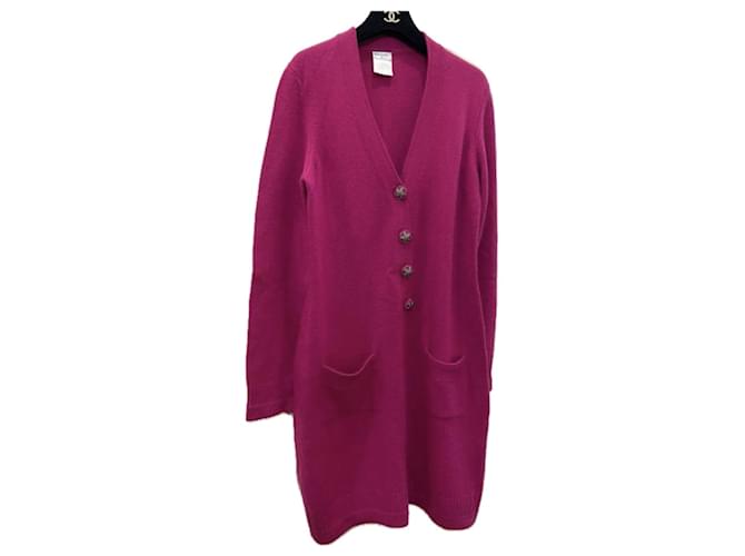 Chanel Cardigan cappotto in cashmere con bottoni gioiello. Cachemire  ref.1284295