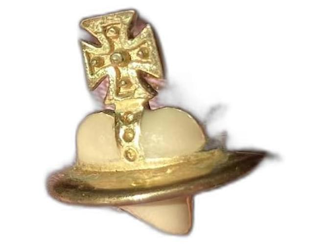 Boucles d'oreilles cœur orb de Vivienne Westwood Email Bronze  ref.1284296