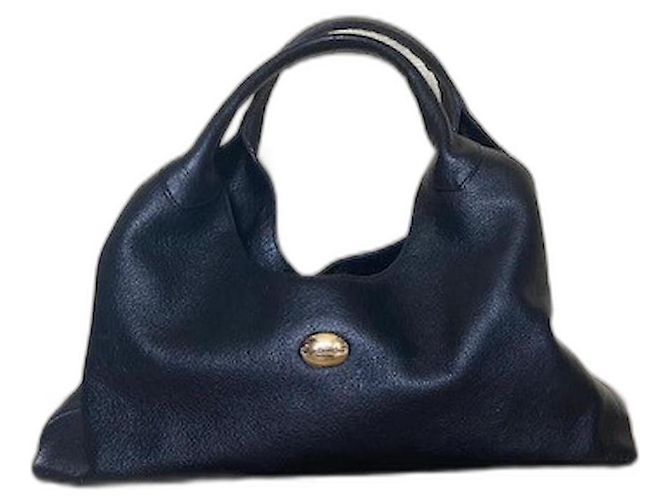 Sac à main Mac Douglas Rare en cuir noir