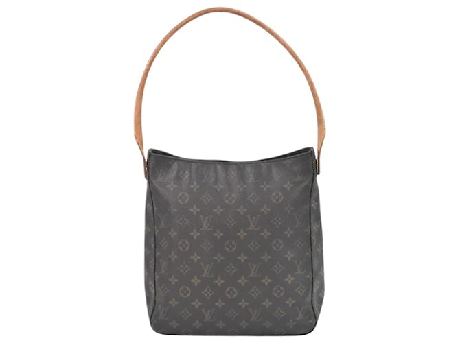 Louis Vuitton Looping GM Marrom Lona  ref.1284337