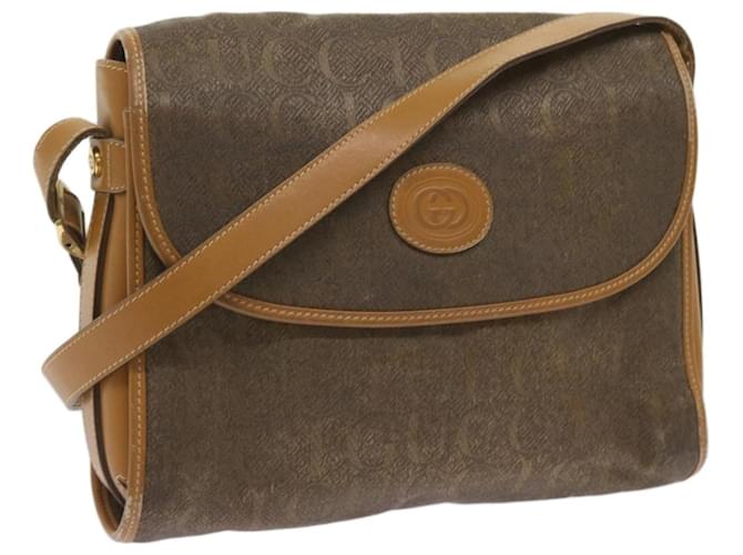GUCCI Shoulder Bag Canvas Brown 001 14 0712 Auth ep3492 Cloth  ref.1284367