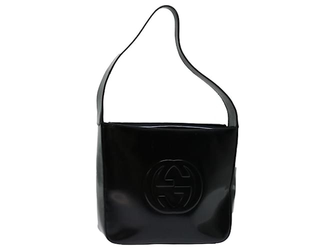 GUCCI Shoulder Bag Patent Leather Black 000 0506 auth 66799  ref.1284383