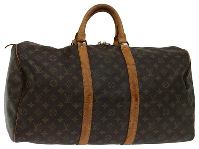 Louis Vuitton Monograma Keepall 50 Boston Bag M41426 Autenticação de LV 55479 Lona  ref.1284418