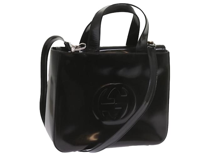 GUCCI Hand Bag Leather 2way Black 000 1013 0504 Auth ep3538  ref.1284441