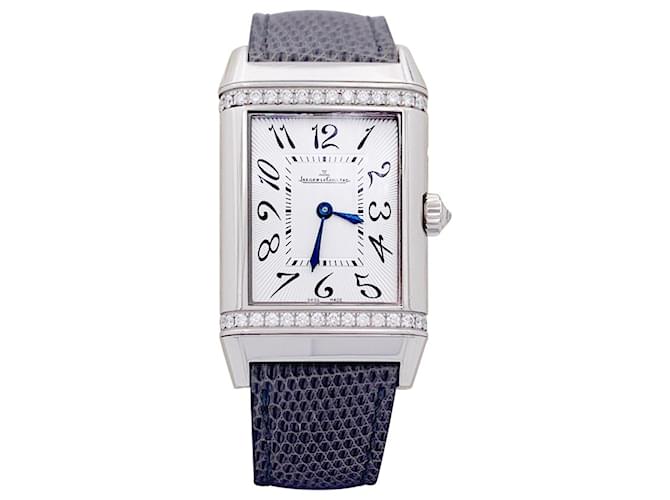 Jaeger Lecoultre Jaeger-Lecoultre watch, "Reverso Duetto", in white gold and diamonds.  ref.1284452