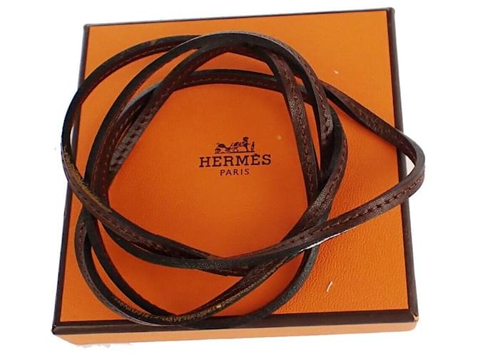 Hermès Hermes Braun Leder  ref.1284503