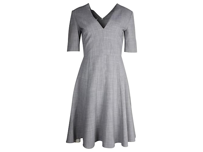Stella Mc Cartney Stella Mccartney Light Grey Checked Office Dress Wool Elastane  ref.1284558